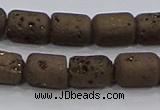 CDQ610 8 inches 6*8mm drum druzy quartz beads wholesale