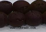 CDQ639 8 inches 12*14mm rice druzy quartz beads wholesale