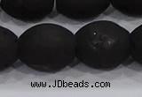 CDQ643 8 inches 12*14mm rice druzy quartz beads wholesale