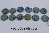 CDQ679 8 inches 30mm flat round druzy quartz beads wholesale