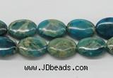 CDS17 16 inches 10*14mm oval dyed serpentine jasper beads wholesale