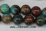 CDS189 15.5 inches 14mm round dyed serpentine jasper beads