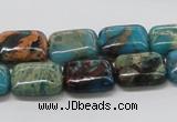 CDS23 16 inches 12*16mm rectangle dyed serpentine jasper beads wholesale