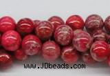 CDT04 15.5 inches 10mm round dyed aqua terra jasper beads