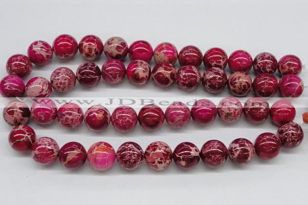 CDT05 15.5 inches 18mm round dyed aqua terra jasper beads