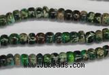 CDT159 15.5 inches 4*6mm rondelle dyed aqua terra jasper beads