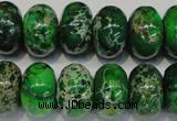 CDT165 15.5 inches 11*18mm rondelle dyed aqua terra jasper beads