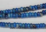 CDT273 15.5 inches 3*6mm rondelle dyed aqua terra jasper beads