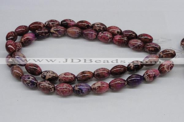 CDT32 15.5 inches 13*18mm rice dyed aqua terra jasper beads