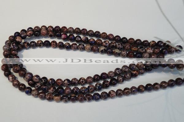 CDT362 15.5 inches 8mm round dyed aqua terra jasper beads