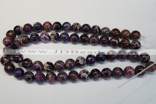 CDT365 15.5 inches 14mm round dyed aqua terra jasper beads