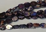 CDT414 15.5 inches 6*8mm oval dyed aqua terra jasper beads