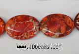 CDT533 15.5 inches 18*25mm oval dyed aqua terra jasper beads