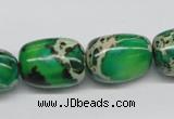 CDT74 15.5 inches 15*20mm nuggets dyed aqua terra jasper beads