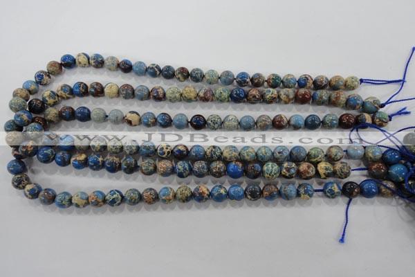 CDT813 15.5 inches 8mm round dyed aqua terra jasper beads wholesale