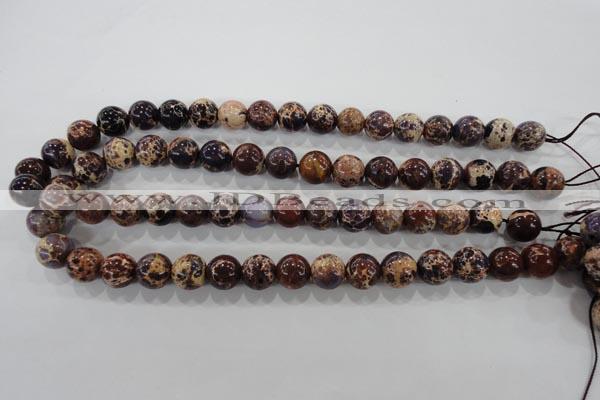 CDT845 15.5 inches 14mm round dyed aqua terra jasper beads wholesale