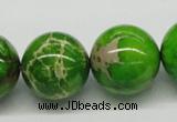 CDT85 15.5 inches 20mm round dyed aqua terra jasper beads