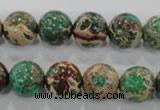 CDT854 15.5 inches 12mm round dyed aqua terra jasper beads wholesale