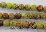 CDT861 15.5 inches 6mm round dyed aqua terra jasper beads wholesale