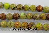 CDT862 15.5 inches 8mm round dyed aqua terra jasper beads wholesale