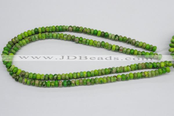 CDT87 15.5 inches 5*8mm rondelle dyed aqua terra jasper beads