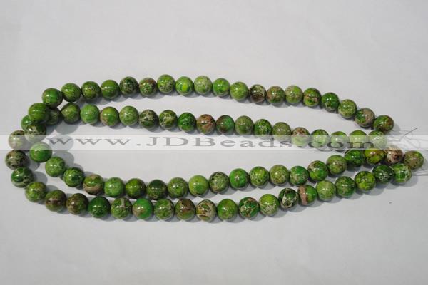 CDT921 15.5 inches 10mm round dyed aqua terra jasper beads