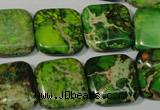 CDT946 15.5 inches 18*18mm square dyed aqua terra jasper beads