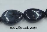 CDU03 15.5 inches 18*25mm flat teardrop natural blue dumortierite beads