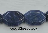 CDU06 15.5 inches 18*25mm octagonal natural blue dumortierite beads