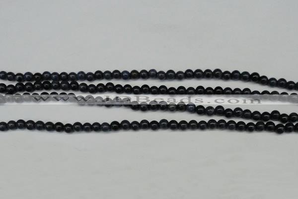 CDU100 15.5 inches 4mm round blue dumortierite beads wholesale