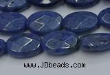 CDU217 15.5 inches 10*14mm faceted oval blue dumortierite beads