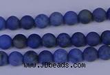 CDU300 15.5 inches 4mm round matte blue dumortierite beads