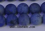 CDU304 15.5 inches 12mm round matte blue dumortierite beads