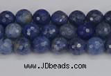 CDU322 15.5 inches 4mm faceted round blue dumortierite beads