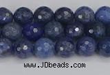 CDU323 15.5 inches 6mm faceted round blue dumortierite beads