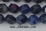 CDU331 15.5 inches 8mm faceted nuggets blue dumortierite beads