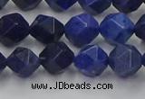 CDU337 15.5 inches 8mm faceted nuggets blue dumortierite beads