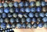 CDU364 15.5 inches 12mm round sunset dumortierite beads wholesale