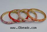 CEB101 6mm width gold plated alloy with enamel bangles wholesale