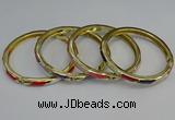 CEB109 7mm width gold plated alloy with enamel bangles wholesale