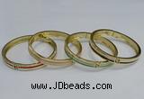 CEB112 7mm width gold plated alloy with enamel bangles wholesale