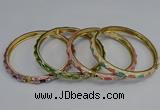 CEB114 6mm width gold plated alloy with enamel bangles wholesale