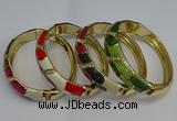 CEB122 16mm width gold plated alloy with enamel bangles wholesale