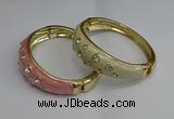 CEB125 16mm width gold plated alloy with enamel bangles wholesale