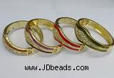 CEB129 22mm width gold plated alloy with enamel bangles wholesale