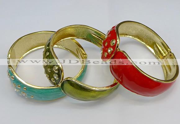 CEB138 28mm width gold plated alloy with enamel bangles wholesale