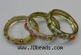 CEB153 17mm width gold plated alloy with enamel bangles wholesale