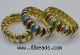 CEB155 20mm width gold plated alloy with enamel bangles wholesale