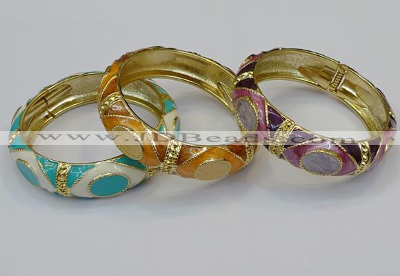 CEB158 17mm width gold plated alloy with enamel bangles wholesale