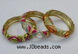 CEB159 17mm width gold plated alloy with enamel bangles wholesale